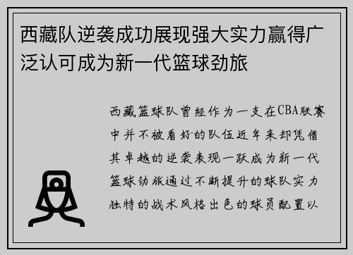西藏队逆袭成功展现强大实力赢得广泛认可成为新一代篮球劲旅